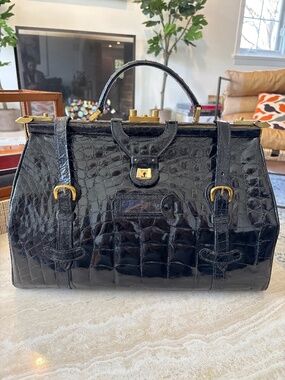Vintage crocodile bag made in Italy